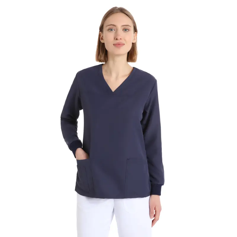 Damen-Power-Jacke,_dunkelblau,_langärmlig,_ohne_Bügeln_42588