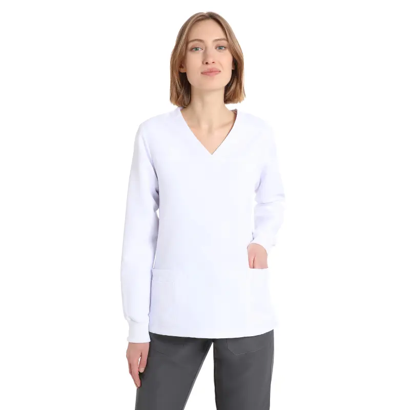 Casacca_Power_donna_White_manica_lunga_NO_STIRO_42600