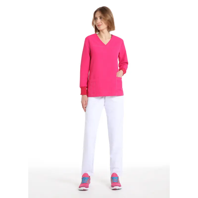 Pink_women's_Power_tunic_with_long_sleeves_NO_IRON_42607