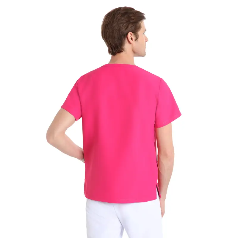 Schicke_Unisex-Tunika_in_Rosa,_OHNE_BÜGELN_42646