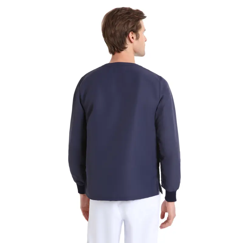 Smart_unisex_Dark_Blue_long_sleeve_NON-IRON_tunic_42674