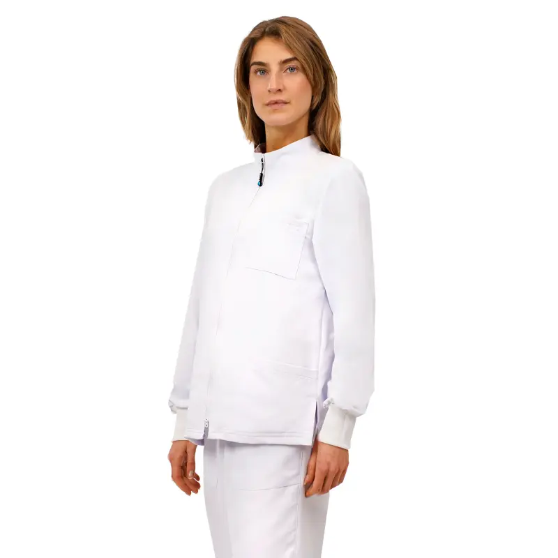 Casacca Next unisex White NO STIRO Quick Medical Uniform - manica lunga