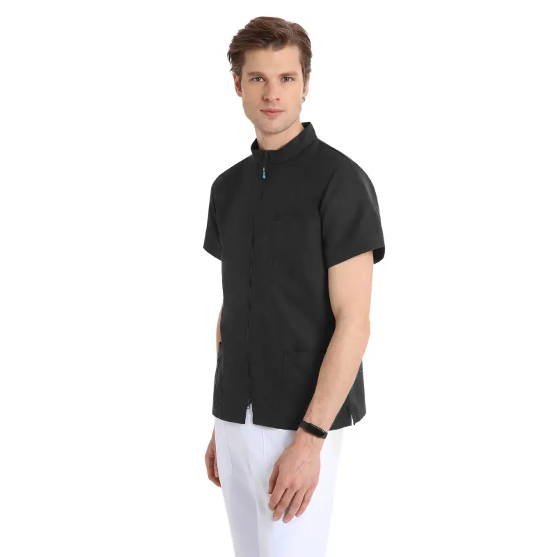 Casacca Next unisex Black NO STIRO Quick Medical Uniform