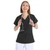 Casacca Power donna Black NO STIRO Quick Medical Uniform