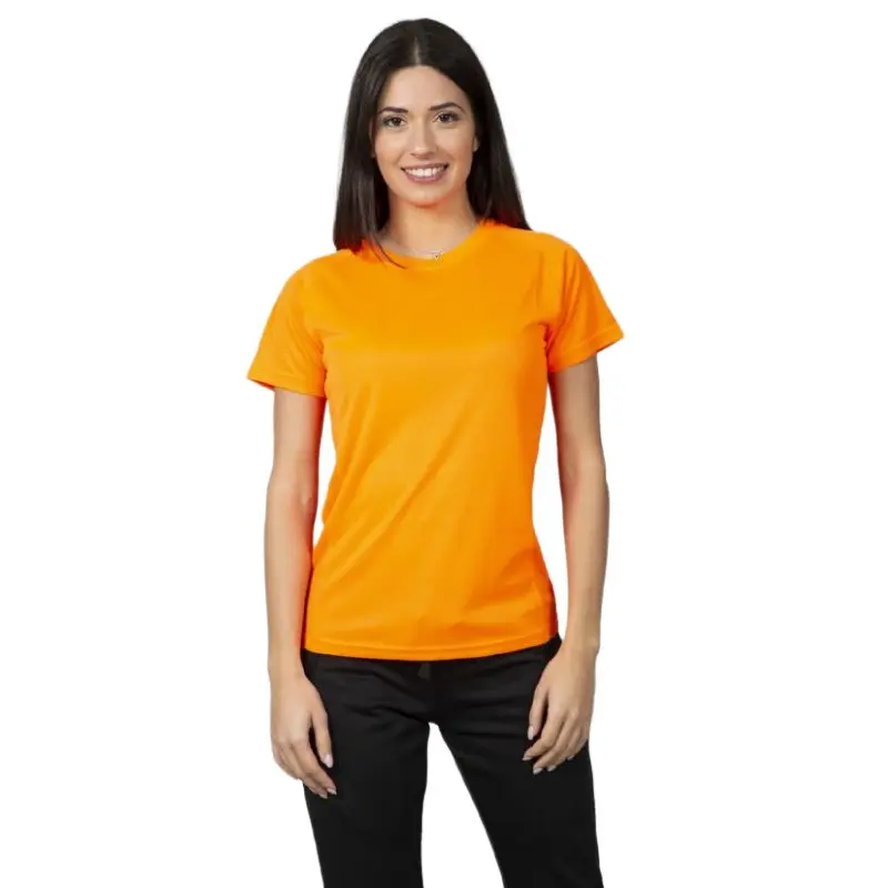 Offer T-shirt montevideo lady yellow fluo t-sh work