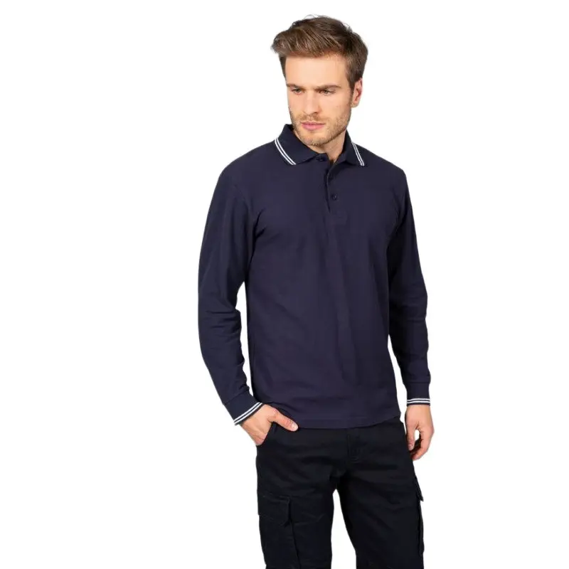 Vendita online Polo new marsiglia navy polo m/lunga da lavoro a prezzi economici