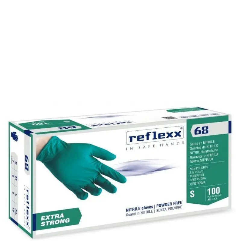 Oferta Guante de trabajo nitrilo verde sin polvo al precio más bajo