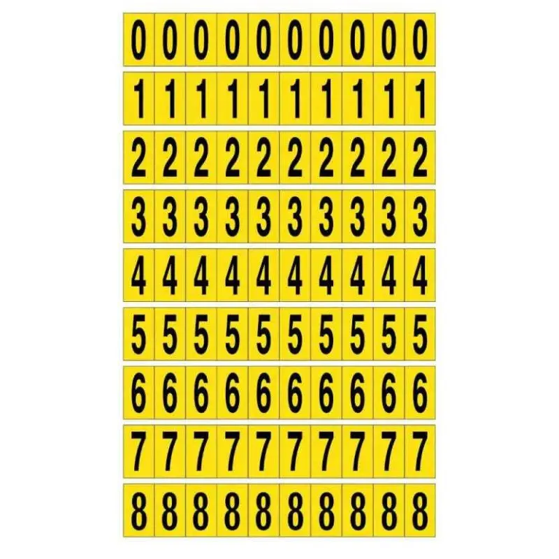 Sale Sheet with adhesive labels numbers online on offer