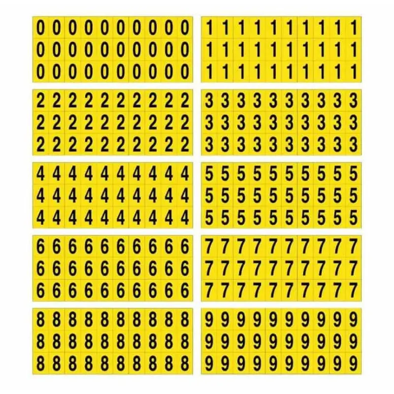 Sale Sheet with adhesive labels numbers online on offer