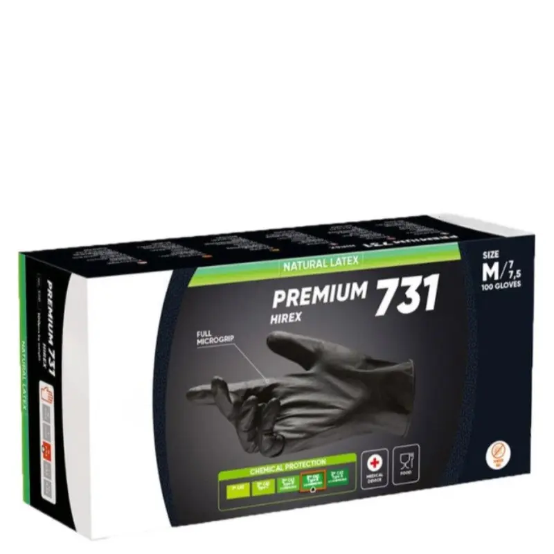 Oferta Guante de trabajo desechable de látex negro al precio más bajo