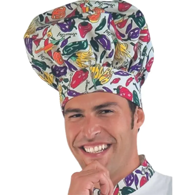 Gorro de chef con estampado de pimientos en oferta a la venta online