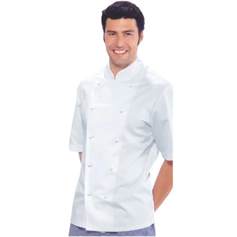 Sale White Short Sleeve Chef Jacket Online On Sale