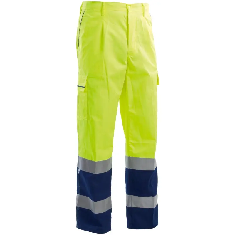 Offre Pantalon a.v. jaune/bleu  pas cher