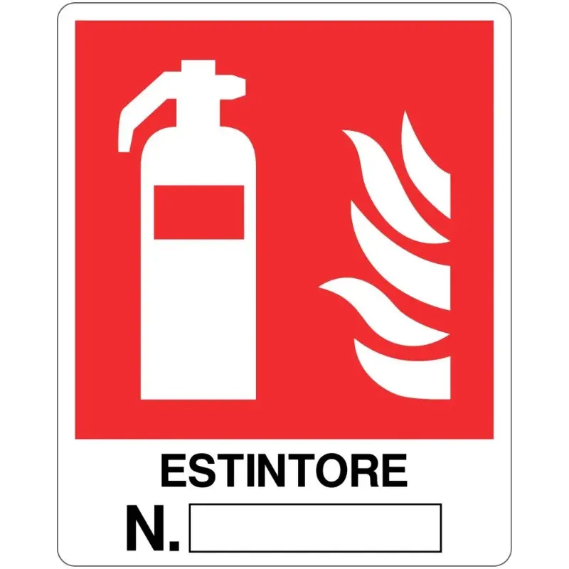 Fire extinguisher sign n°___ on offer for sale online