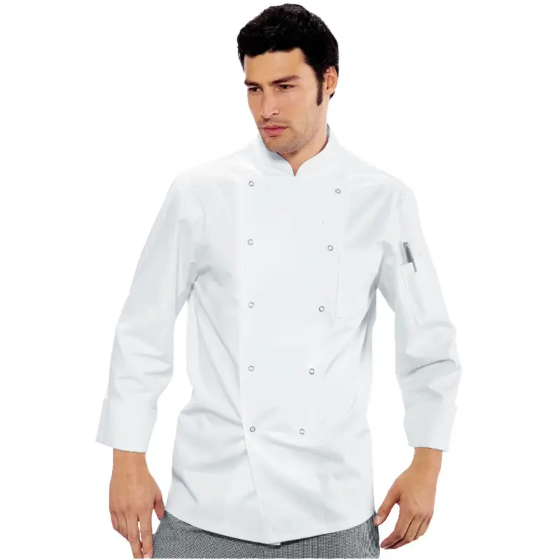 Giacca Da Cuoco Con Bottoni Automatici in offerta