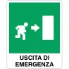 Cartello all. uscita di emergenza a destra in offerta in vendita online