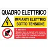 Cartello all. plurisimbolo quadro elettrico in offerta in vendita online