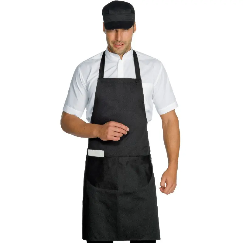 Grembiule Nero con Pettorina e Tascone al miglior prezzo