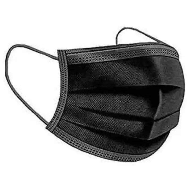 Oferta mascarilla quirúrgica 3 capas negra para trabajo al precio más bajo