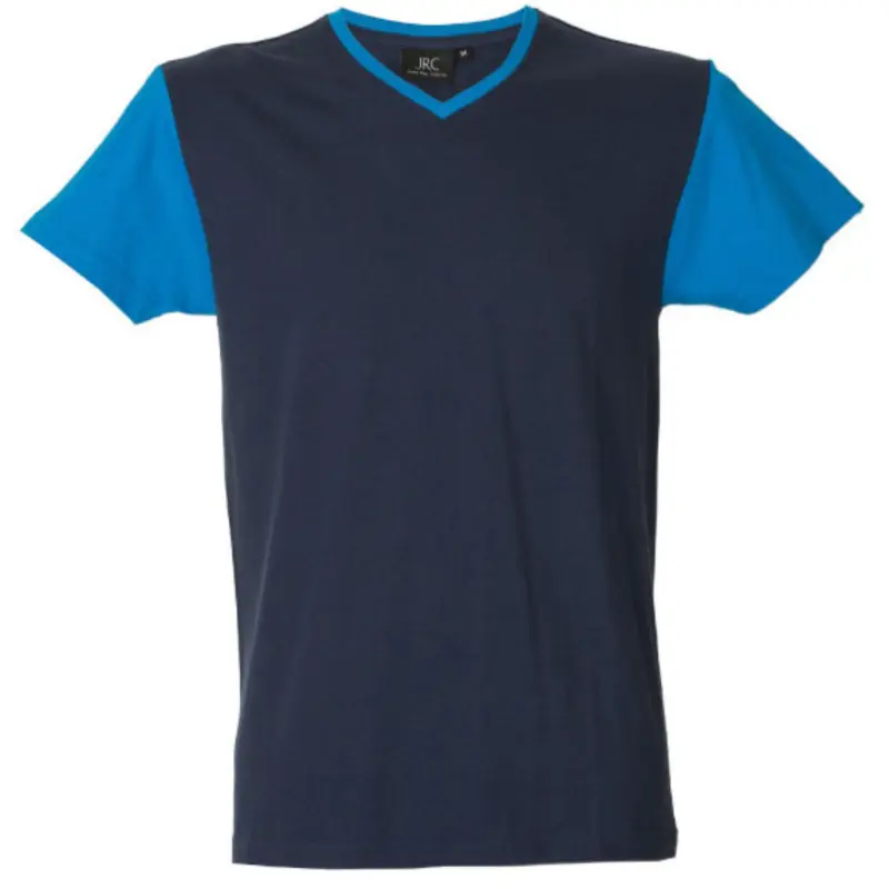 Biete zweifarbiges Arbeits-T-Shirt aus Baumwolle