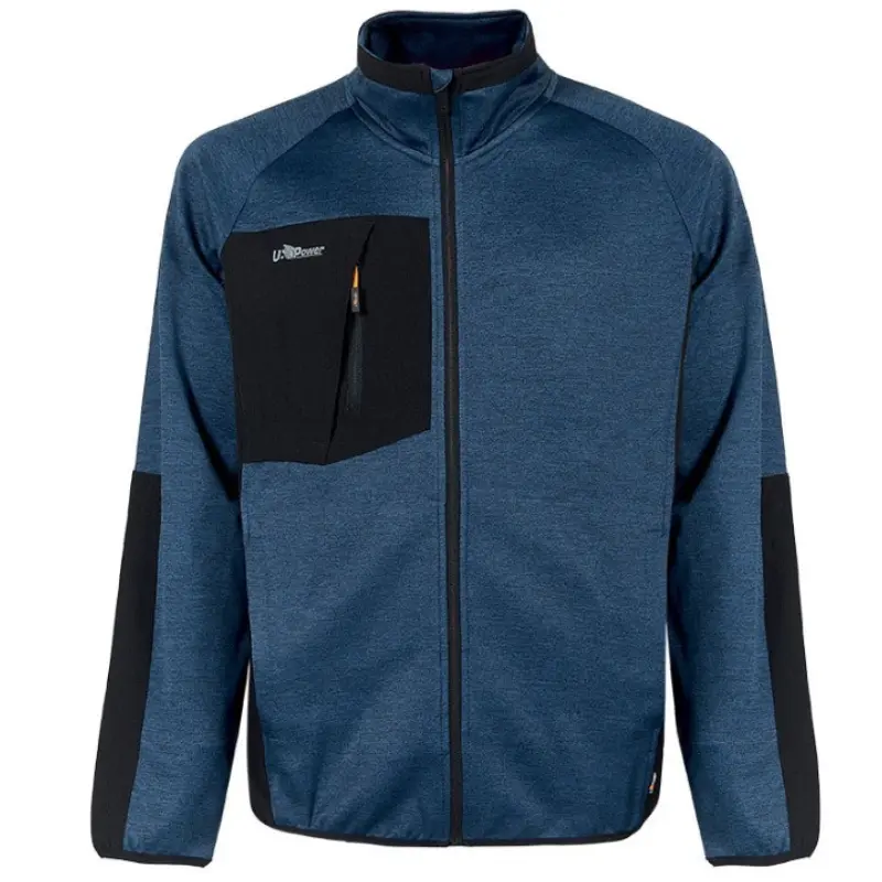 Felpa U-Power Hull | Felpa da Lavoro Full Zip con Maniche Raglan
