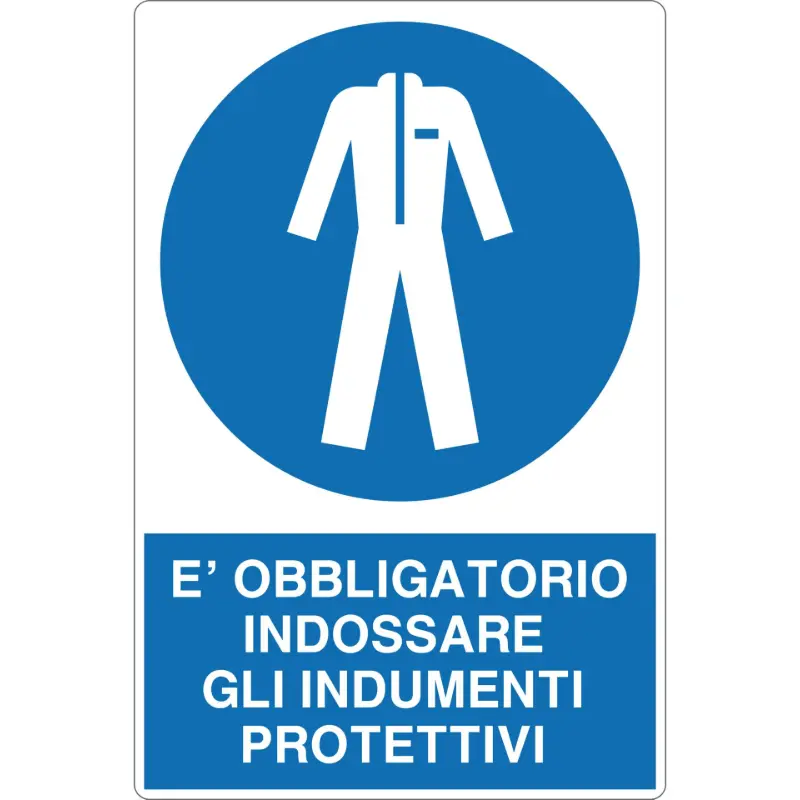 Sign at. Mandatory protective clothing on offer for sale online