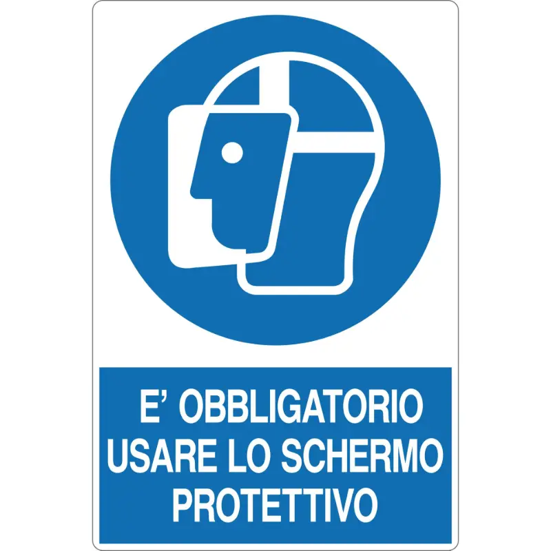 Cartello all. obbligo uso schermo protettivo in offerta in vendita online